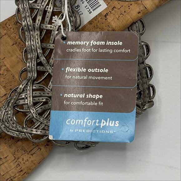Predictions Comfort Plus Flip Flop Sandal in Silver/Cork Size 8.5 - Picture 6 of 6